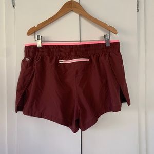 Fabletics Burgundy and Pink Shorts